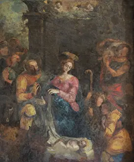 Belem: Nativity painting, Jeronimos Monastery, Lisbon, Portugal