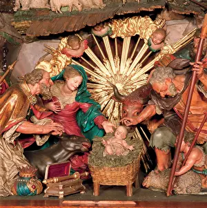 Worshipping: Nativity scene
