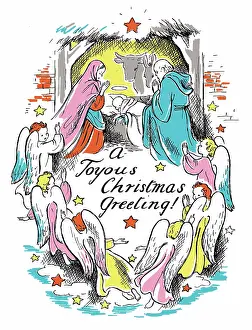 Wickham: Nativity Scene with Angels