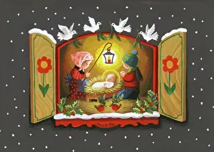 Jane Gordon Clark: Nativity Scene in Window