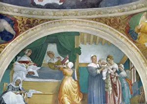 Bianco: Nativity of the Virgin, lunette