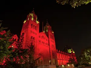 Night Time: The Natural History Museum illuminated at night, October 201