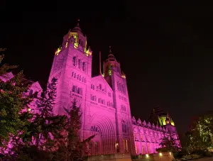 Night Time: The Natural History Museum illuminated at night, October 201