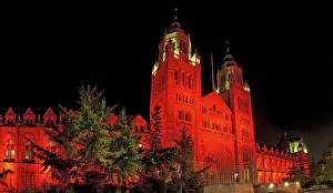 Floodlit: The Natural History Museum illuminated at night, October 201