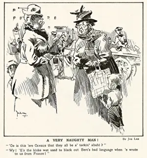 Discussing: A Very Naughty Man - Census cartoon, 1921