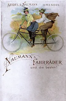 Naumann: Naumann's Tandem Bicycle - Advertising postcard