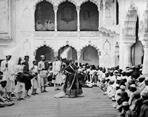 Nautch: Nautch woman dancing, India