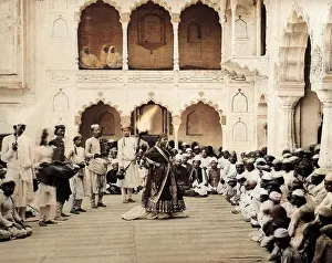 Nautch: Nautch woman dancing, India