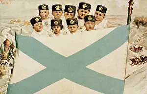 Onion: Naval cadets with flag of the Imperial Russian Navy
