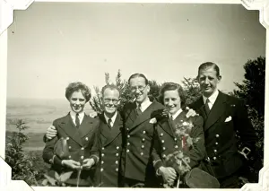 Minden: Naval colleagues at Minden Ridge, Germany, WW2