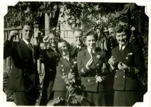 Minden: Naval colleagues at Minden Ridge, Germany, WW2