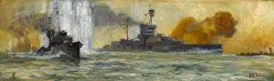 Dogger: Naval Encounter, by Charles Pears, WW1