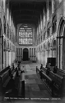 Pews: The Nave Facing West, Rochester Cathedral