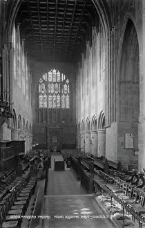 Beams: Nave of Malvern Priory Looking West