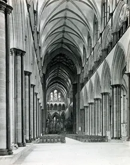Salisbury: The Nave, Salisbury Cathedral, Wiltshire