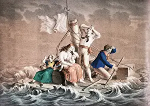 Castaway: navigation, castaways, The Last Morning, Lithographie