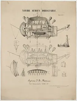 Renstrom: Navire aerien dirigeable. Systeme JB Metivier, force ascensi