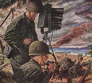 Warlike: Navy Beachmaster broadcasting Commands over Loudspeaker