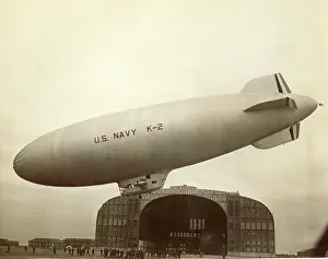 Lakehurst: US Navy Goodyear K-2 airship lands
