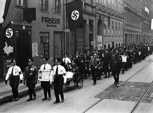1933 1945: Nazi demonstration of the war invalids in Berlin at the