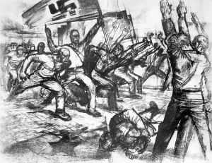 Schweizer: Nazi propaganda drawing by Mjoelnir, 1923