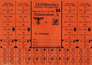 Wholemeal: nazism / national socialism, documents, ration