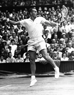Neale: Neale Fraser during a tennis match