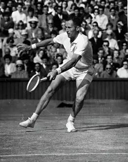 Neale: Neale Fraser during a tennis match