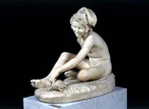 Triomphe: Neapolitan fisherman playing with a tortoise