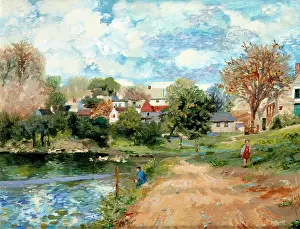 Cudworth: Near Collingham ' landscape with river