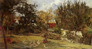 Gauguin: Near the Farm, by Gauguin