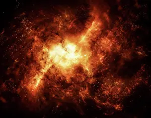 Starfield: A nebula surrounded by stars