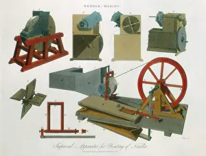 1813: Needle-making equipment including, fig 2: George