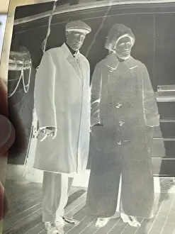 Fenwick: Negative of James and Mabel Fenwick on Carpathia