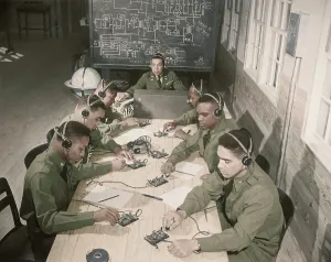 Sending: Negro Air Corps cadets learning how to send