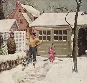 Pastimes: Neighbors chat on Snowy Day