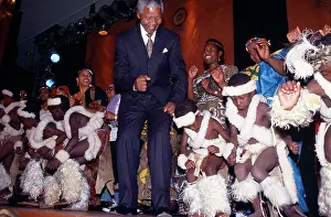 Madiba: Nelson Mandela, while on an election tour, doing