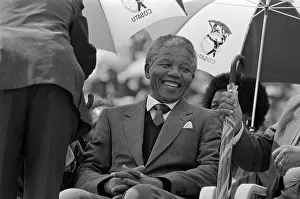 Madiba: Nelson Mandela smiling at his first rally after