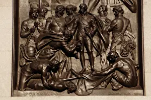 1843: Nelson's Column (1840-1843). The pedestal depicting the Batt