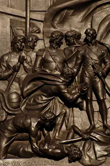 1843: Nelson's Column (1840-1843). The pedestal depicting the Batt