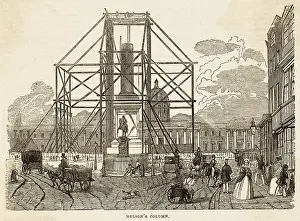 Gradually: Nelson's Column being erected 1842