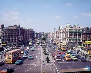 Oconnell: Nelson's Pillar, O'Connell Street and Bridge, Dublin