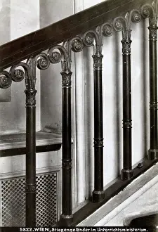 Handrail: Neoclassical handrail on a staircase in Palais Starhemberg