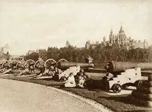 Ottawa: Nepean Point and Parliament Library, Ottawa, Ontario, Canada