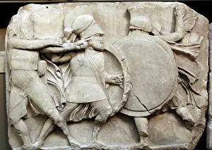 Podium: Nereid Monument. Classical period Lycia. Turkey. Warriors. G
