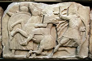 Podium: Nereid Monument. Classical period Lycia. Turkey. Warriors. G