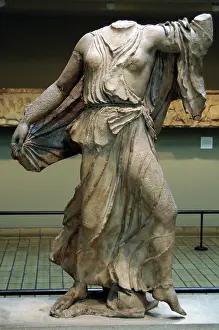 Lycia: Nereid Monument. Classical period Lycia. Turkey. Statue of N