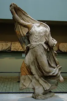 Lycia: Nereid Monument. Classical period Lycia. Turkey. Statue of N