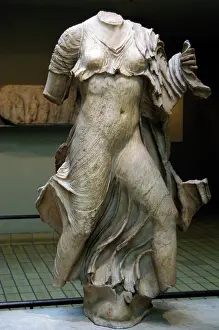 Lycia: Nereid Monument. Classical period Lycia. Turkey. Statue of N