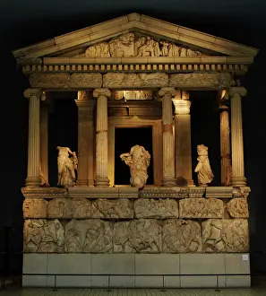 Podium: Neried Monument. Classical Period Lycia. Kinik, Antalya prov
